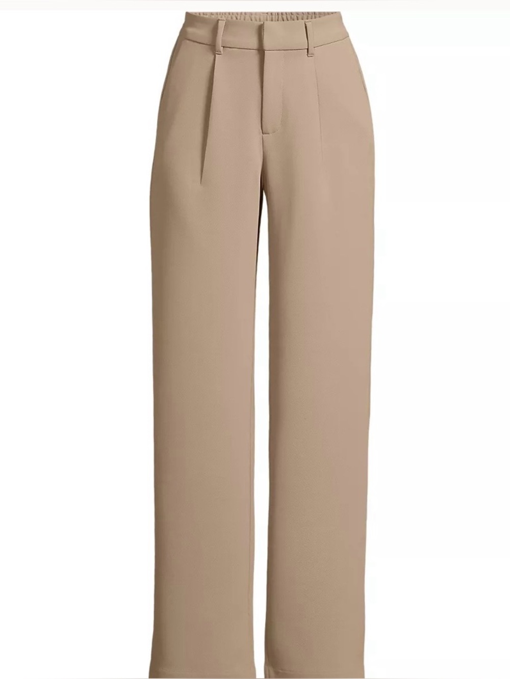 Lands End Wide-Leg High-Waist Trousers in Camel - Picture 5 of 6